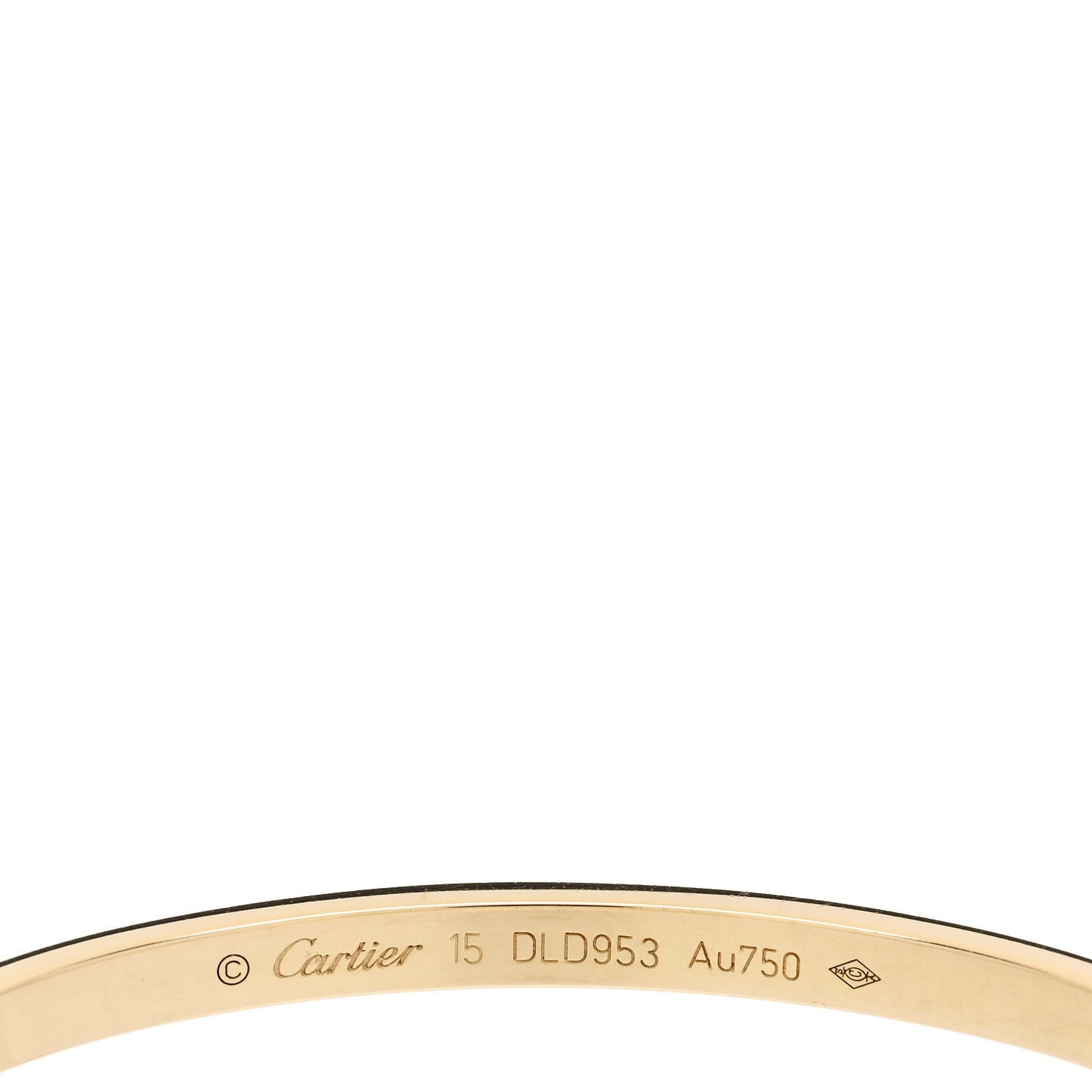 18K Yellow Gold Small LOVE Bracelet 15