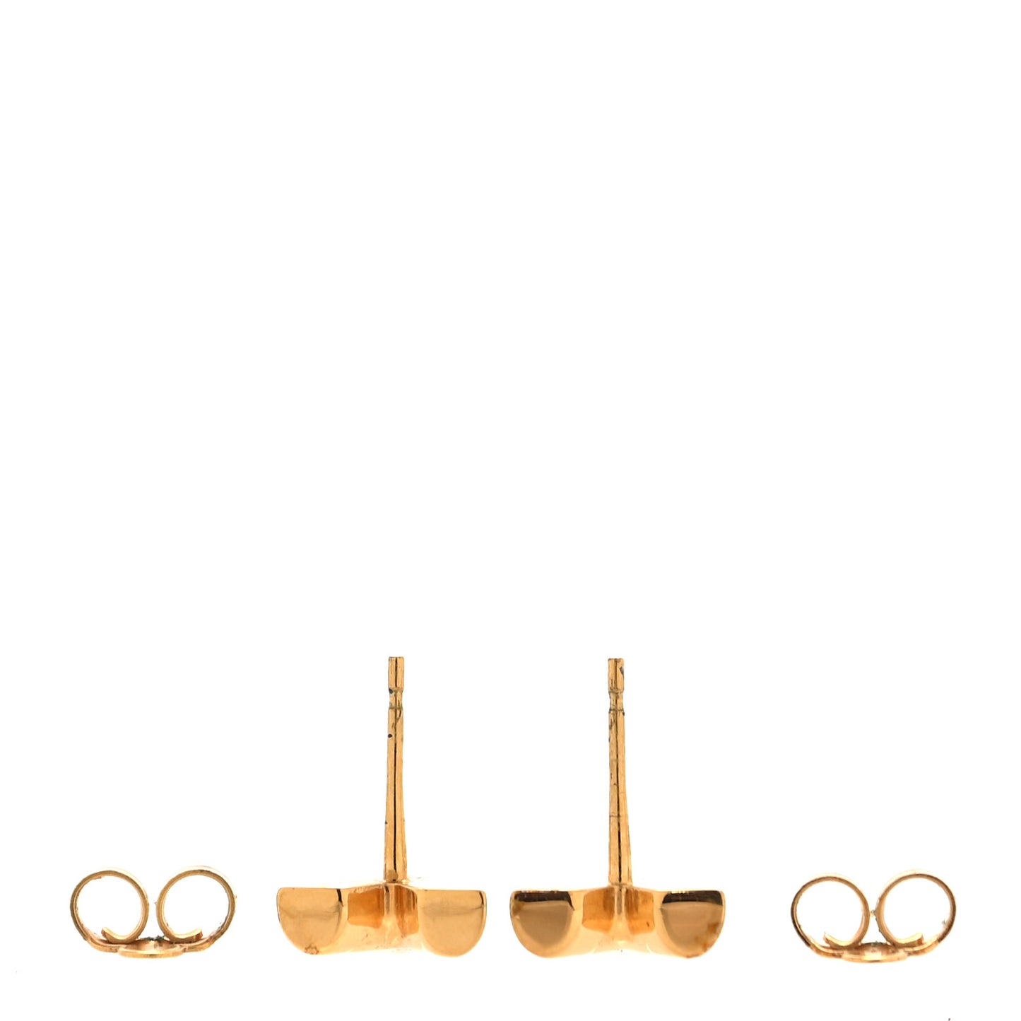 Brass Essential V Stud Earrings Gold