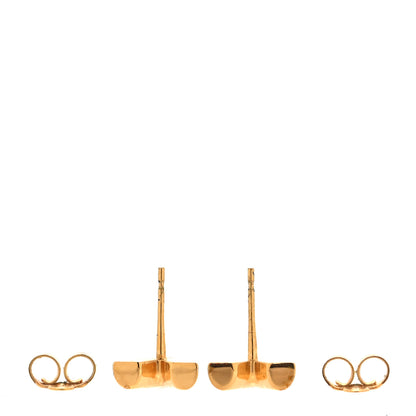 Louis Vuitton Brass Essential V Stud Earrings Gold 3 of 4