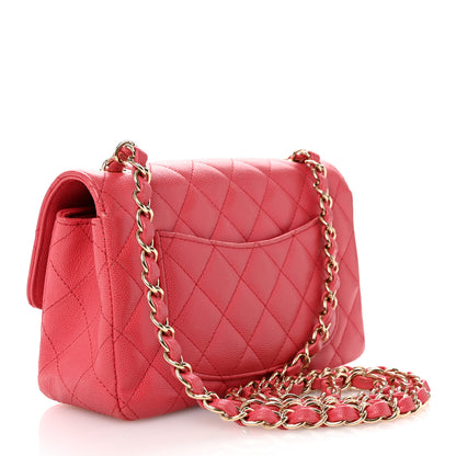 Chanel Caviar Quilted Mini Rectangular Flap Dark Pink 3 of 11