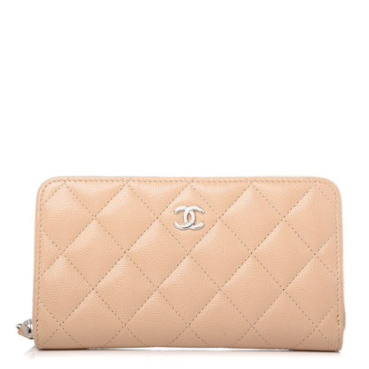 Chanel Caviar Quilted Medium Zip Around Wallet Beige 1 of 13