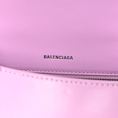 Balenciaga Shiny Box Calfskin Tonal B Small Hourglass Top Handle Bag Lilac 7 of 16