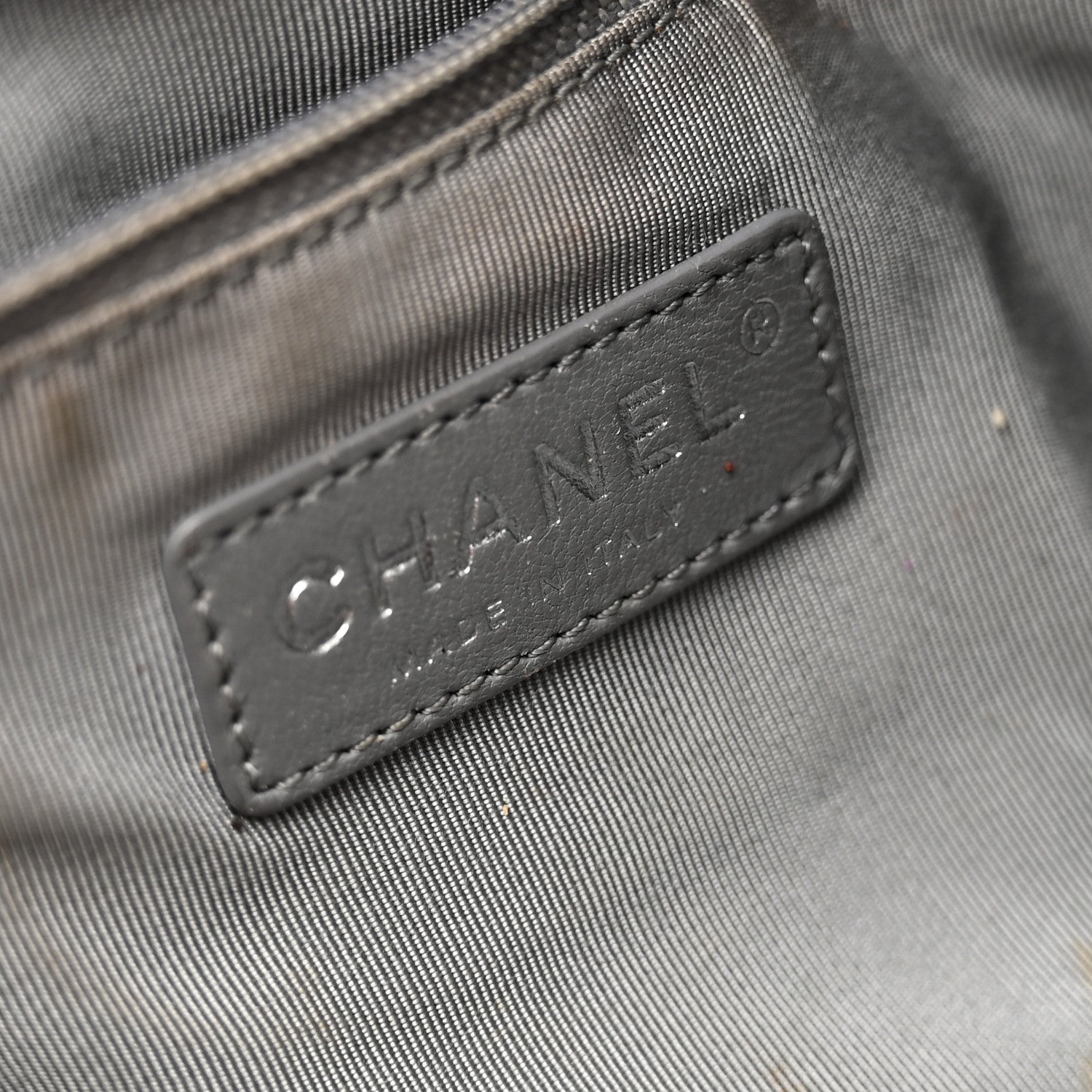 Chanel Distressed Glazed Caviar Quilted Large Elastic Tote Brown 6 of 14