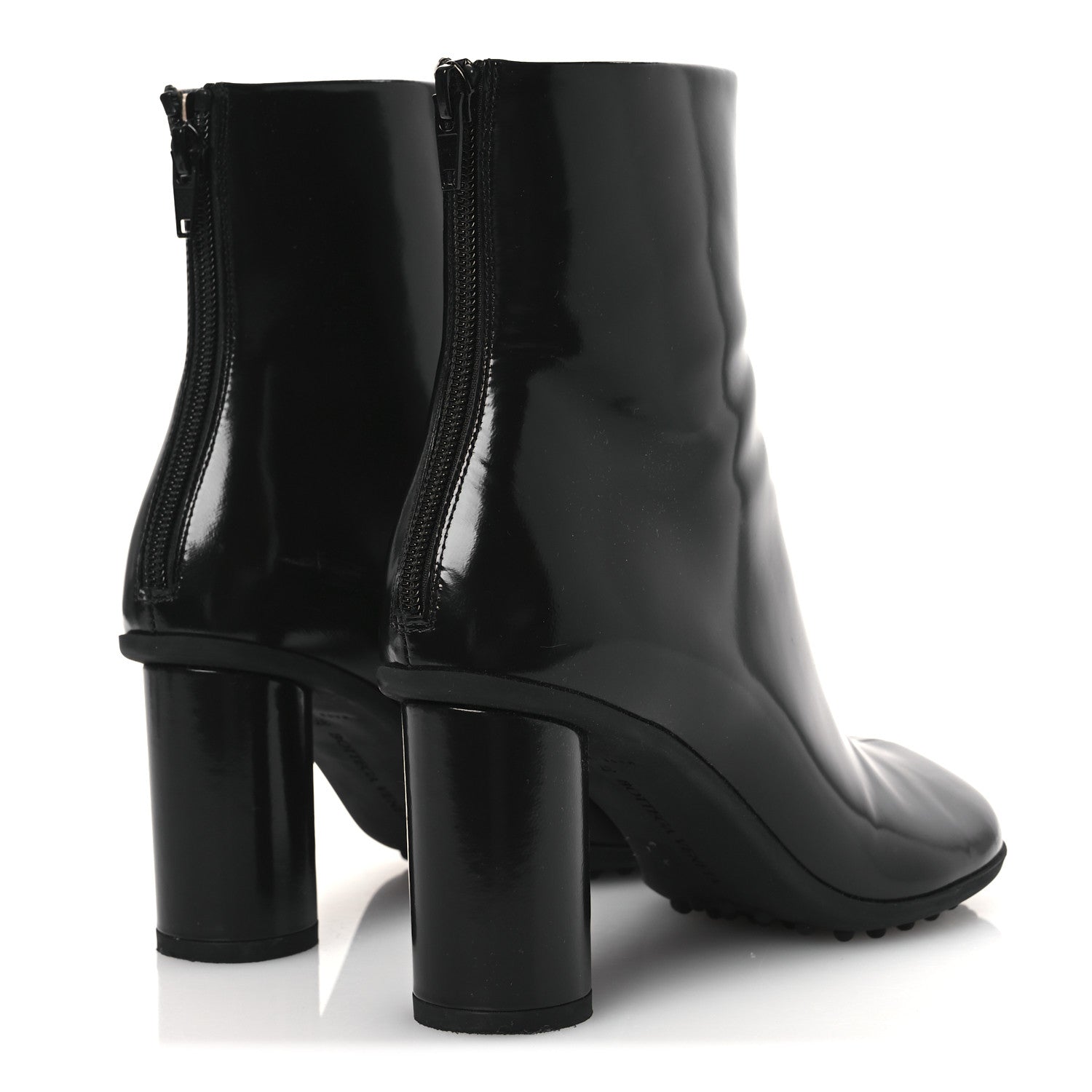 Bottega Veneta Patent Lambskin Atomic Boots 37 Black 5 of 11