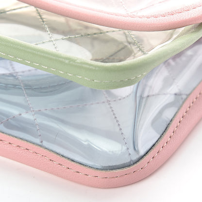 Chanel Lambskin PVC Quilted Mini Coco Splash Flap Blue Green 10 of 10