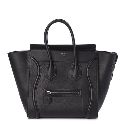 Celine Drummed Calfskin Mini Luggage Black 1 of 7