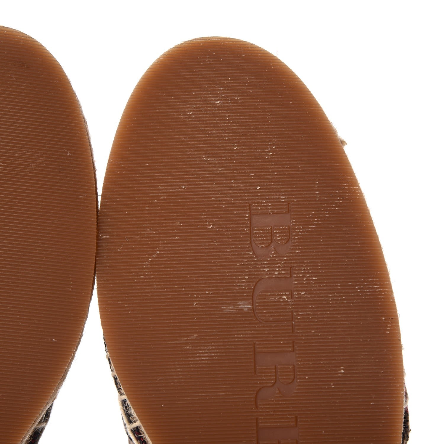 Burberry Canvas House Check Hodgeson Brit Espadrille Flats 39.5 Dark Tan 11 of 13