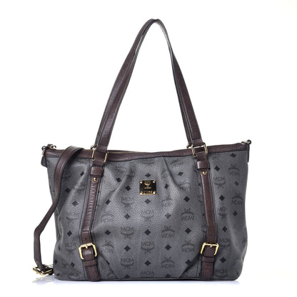 MCM Visetos Medium Essentials Shopper Tote Phantom Grey 1 of 9