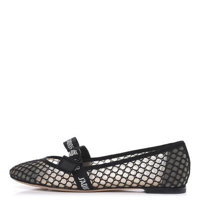 Christian Dior Resille Ribbon Miss J'Adior Ballet Flat 39 Black 1 of 8