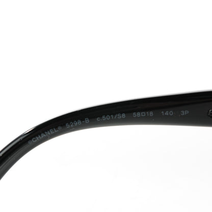 Chanel Cat Eye Bijoux Sunglasses 5298 B Black 5 of 8