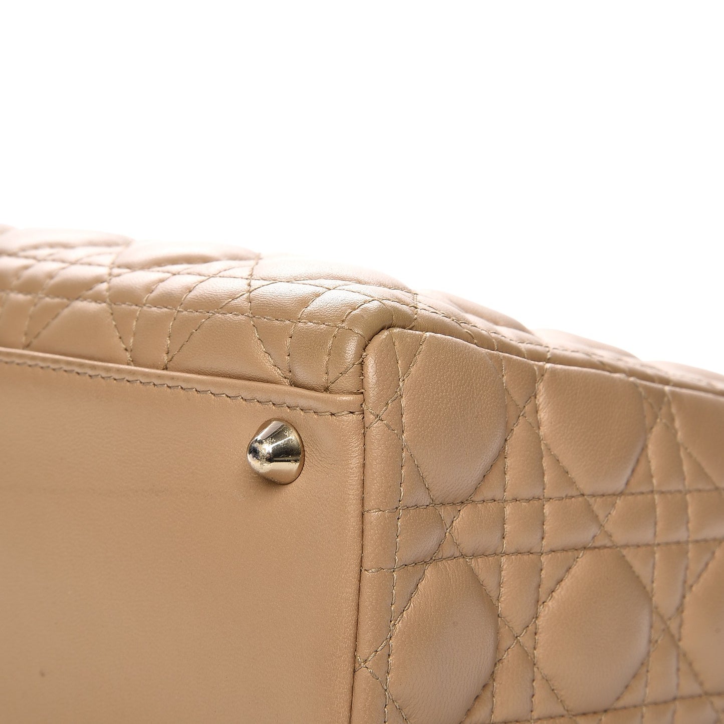 Lambskin Cannage Large Lady Dior Beige