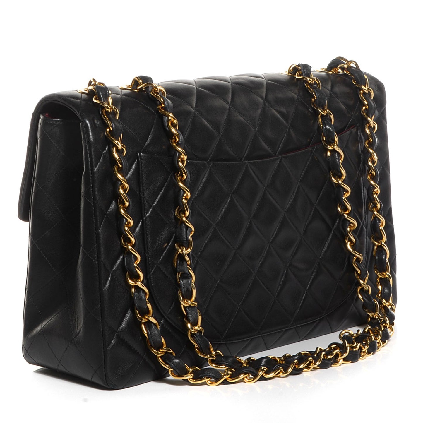 Lambskin XL Jumbo Flap Black