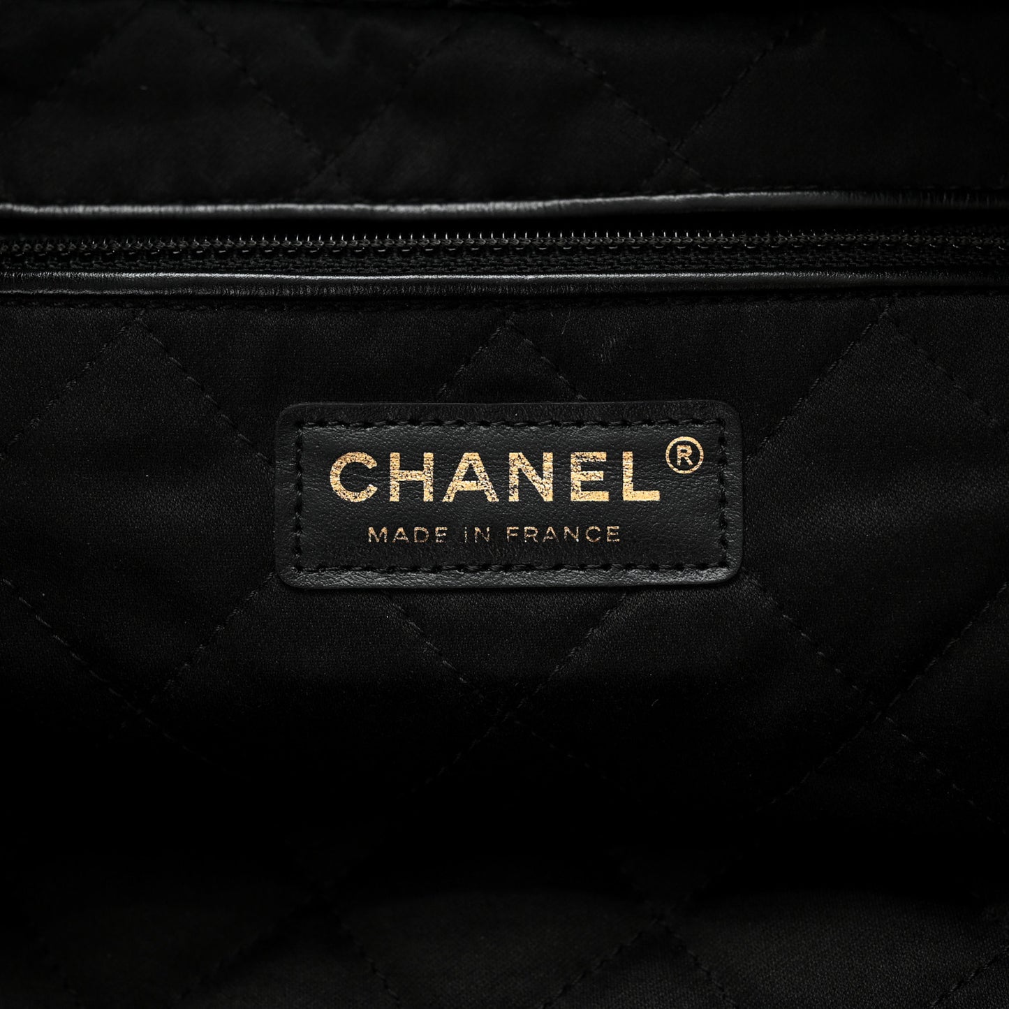 Shiny Calfskin Quilted Small Chanel 22 Black