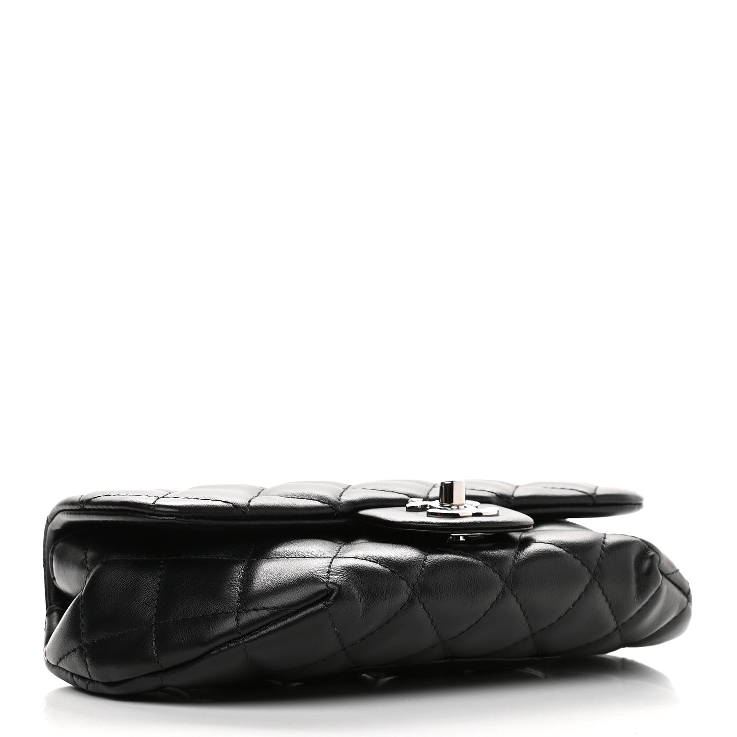 Chanel Calfskin Quilted CC Uniform Flap Belt Bag Black 4 of 12