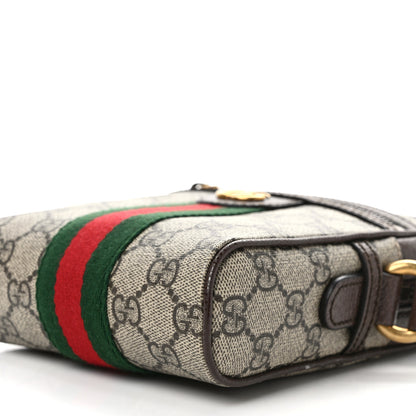 Gucci GG Supreme Monogram Web Mini Ophidia Messenger Brown 9 of 9