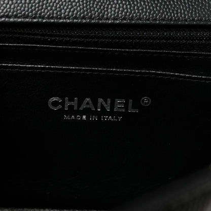Chanel Caviar Chevron Quilted Mini Rectangular Flap Black 6 of 10