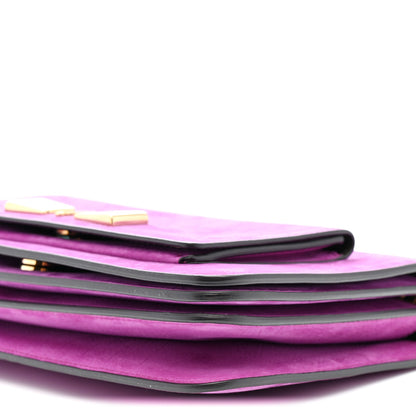 Salvatore Ferragamo Suede Ginevra Chain Bag Purple 11 of 11