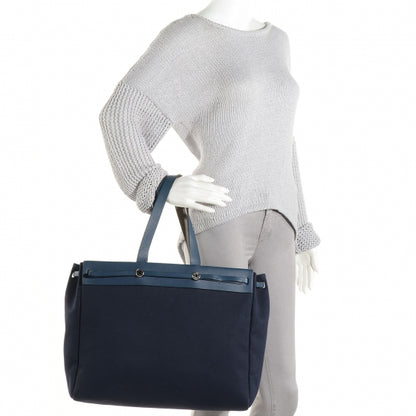 Hermes Toile Herbag Cabas 2-in-1 MM Navy 2 of 15