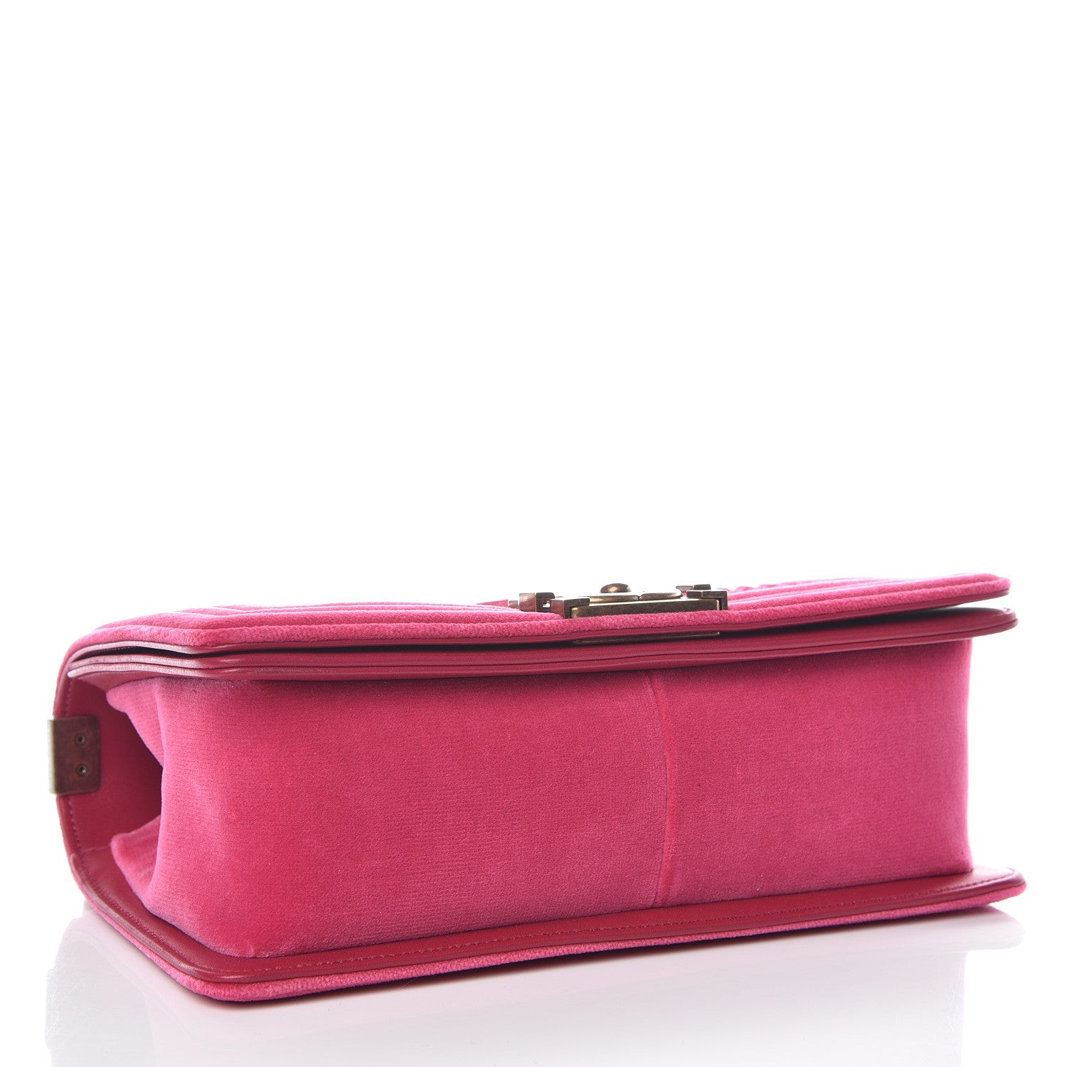 Chanel Velvet Chevron Medium Boy Flap Pink 4 of 13