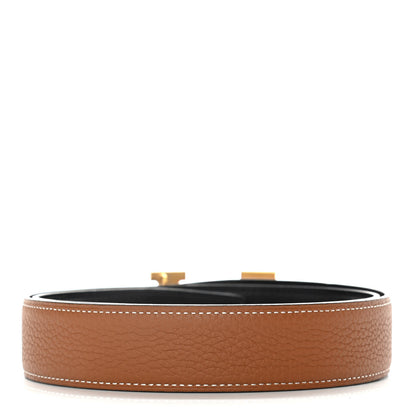 Hermes Swift Togo 32mm H Belt 80 Black Gold 2 of 7