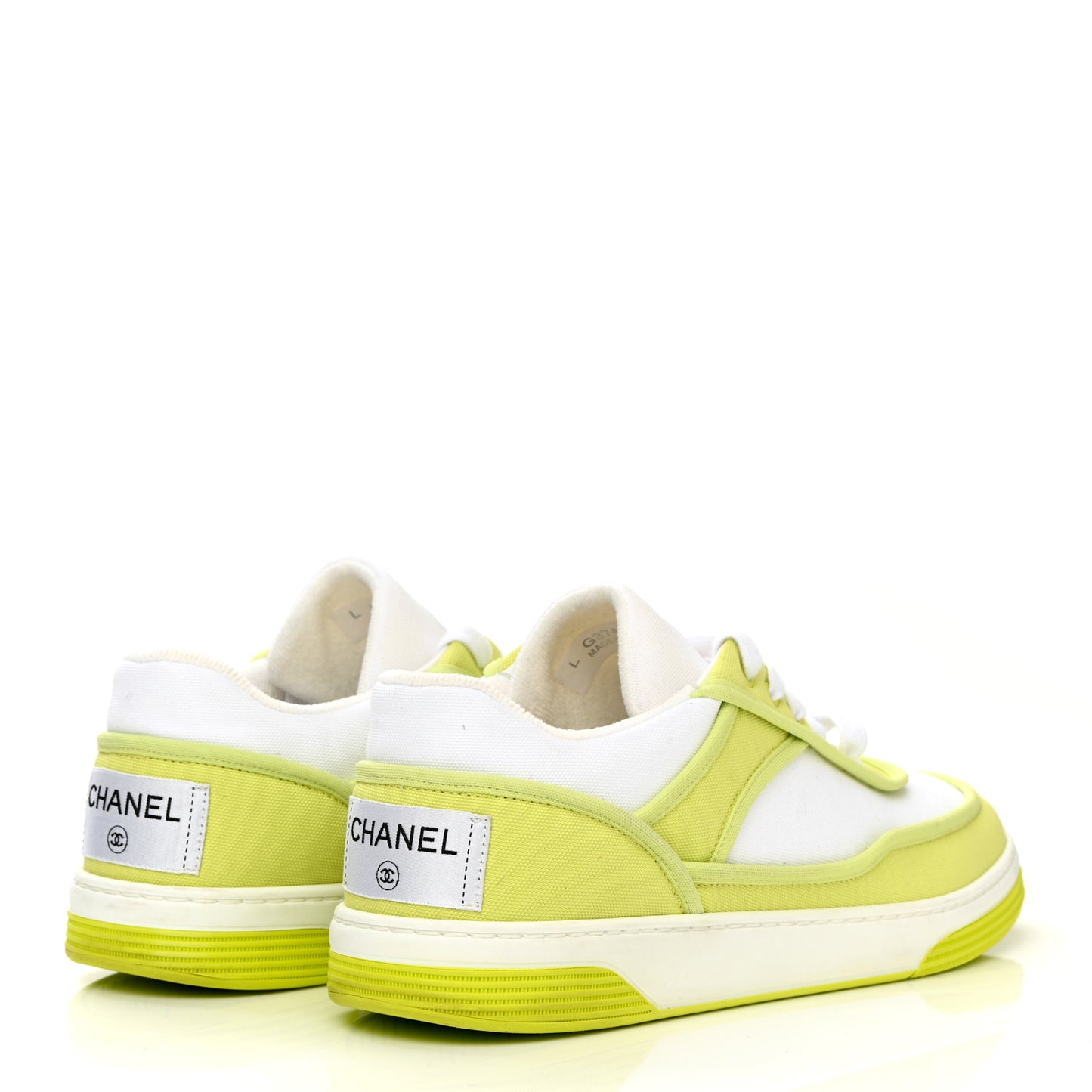 Fabric Womens Logo Sneakers 38 Green