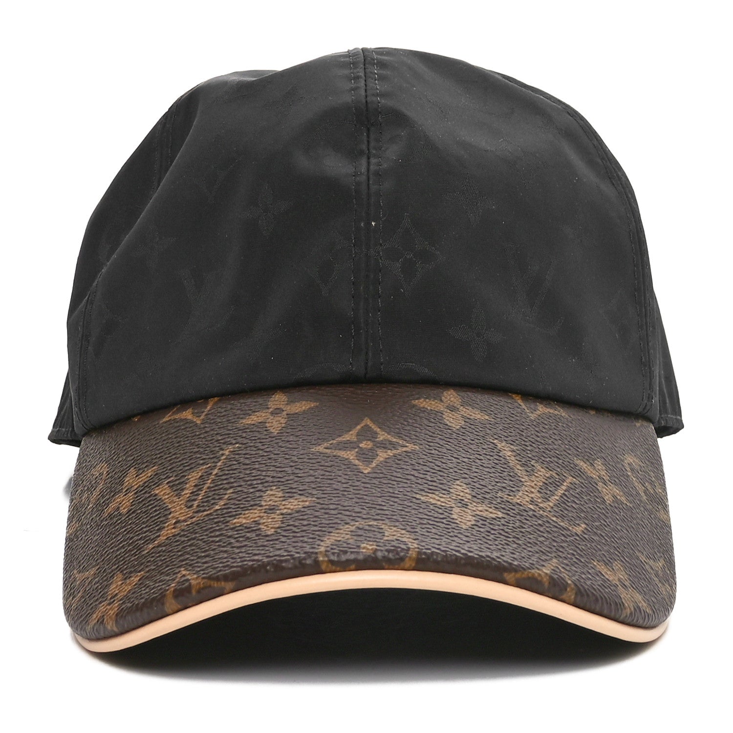 Louis Vuitton Polyester Silk Monogram LV Get Ready Cap L Black 3 of 9