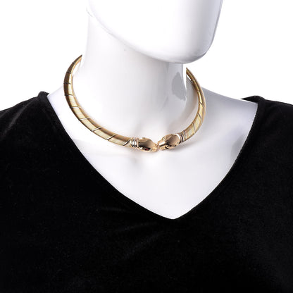 Cartier 18K Pink Yellow White Gold Panthere De Cartier Collar Necklace 2 of 6