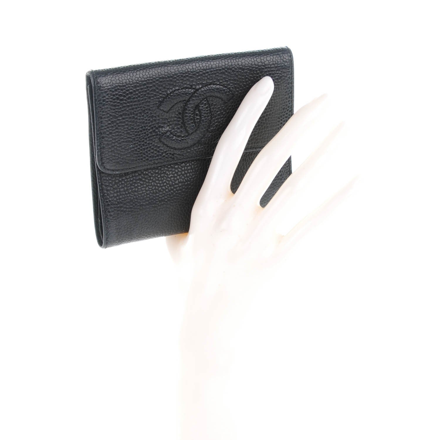 Chanel Caviar Timeless CC Compact Wallet Black 2 of 10