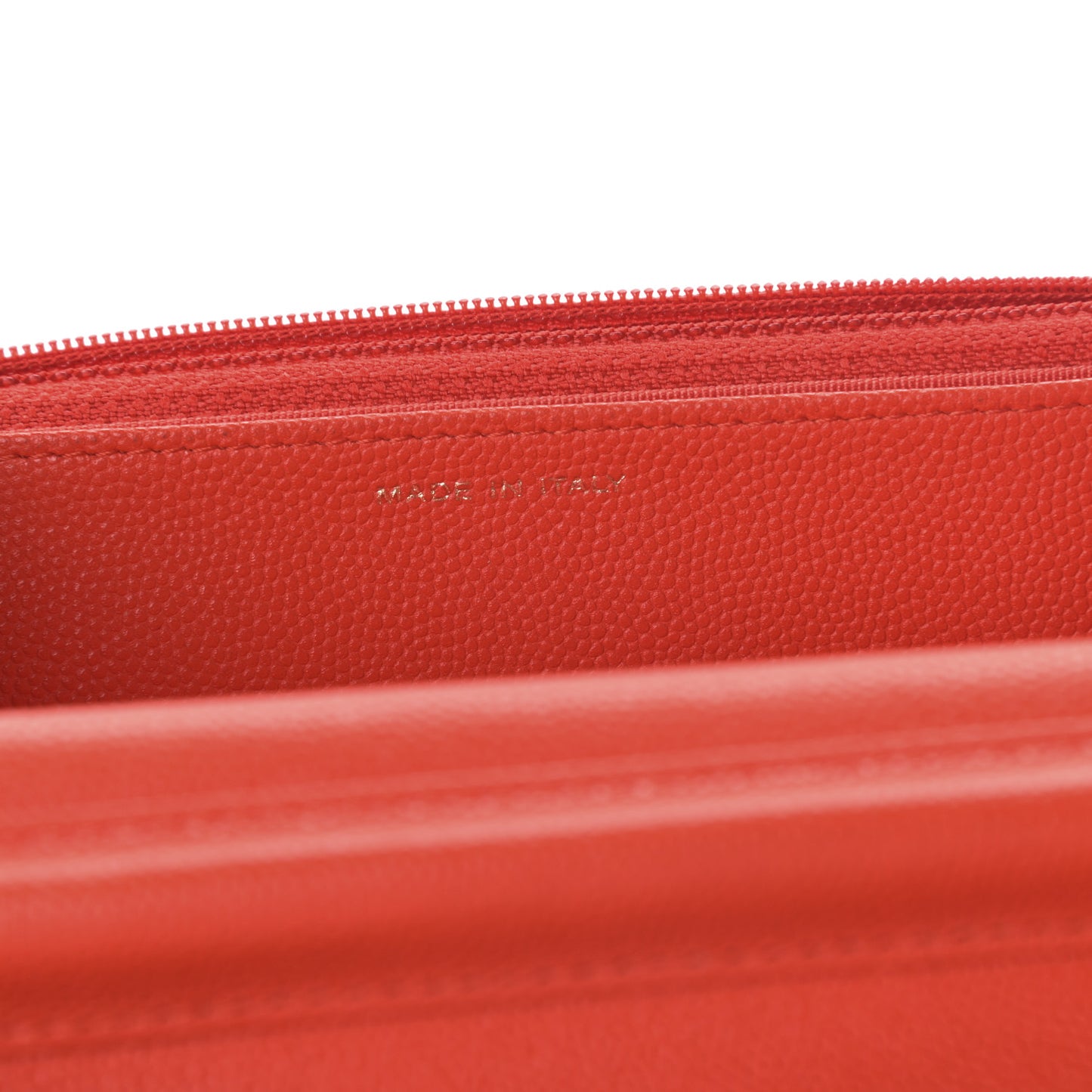 Caviar Quilted Wallet On Chain WOC Orange