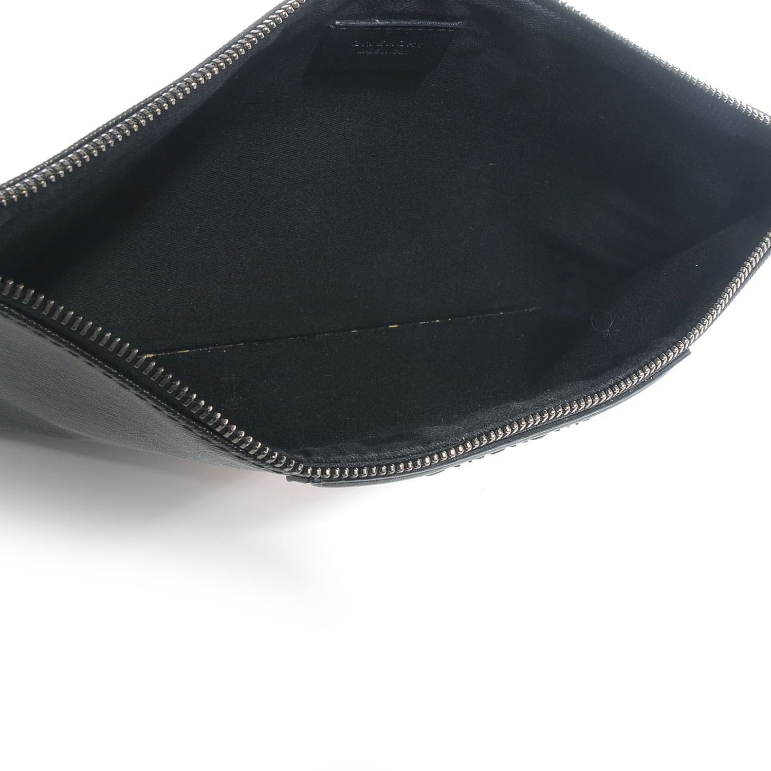 Givenchy Texutured Coated Canvas Rottweiler Print Medium Cosmetic Pouch Black 6 of 8