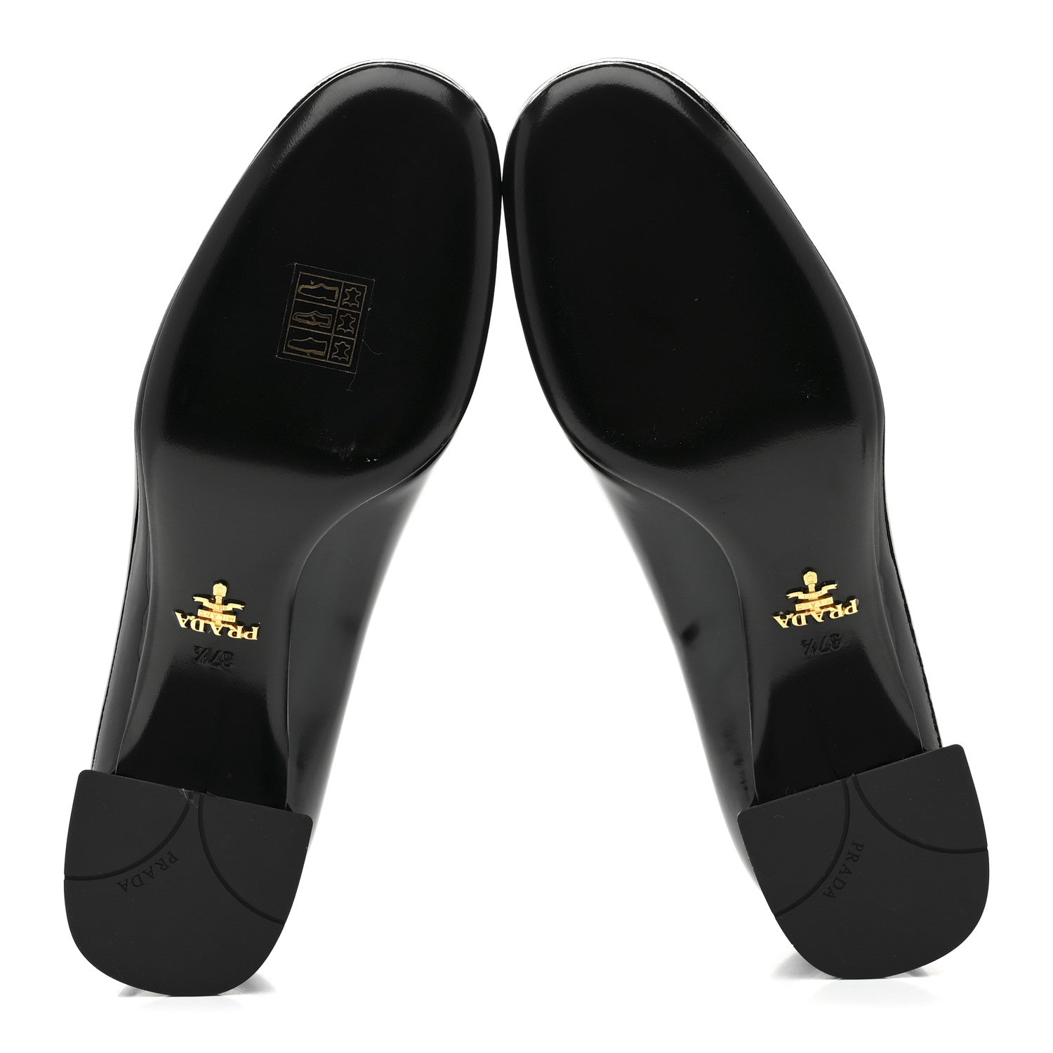 Prada Spazzolato Bow Pumps 37.5 Black 6 of 10