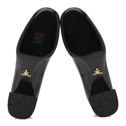 Prada Spazzolato Bow Pumps 37.5 Black 6 of 10