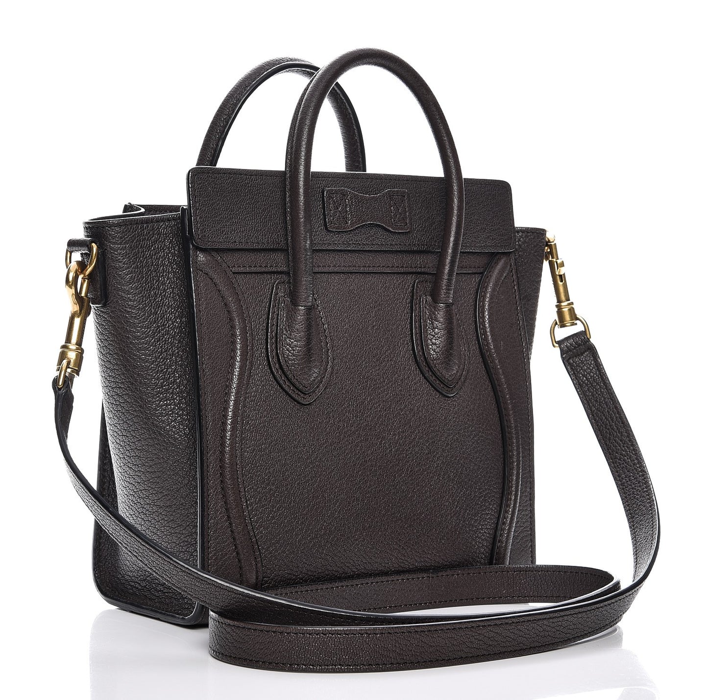 Goatskin Nano Luggage Dark Taupe