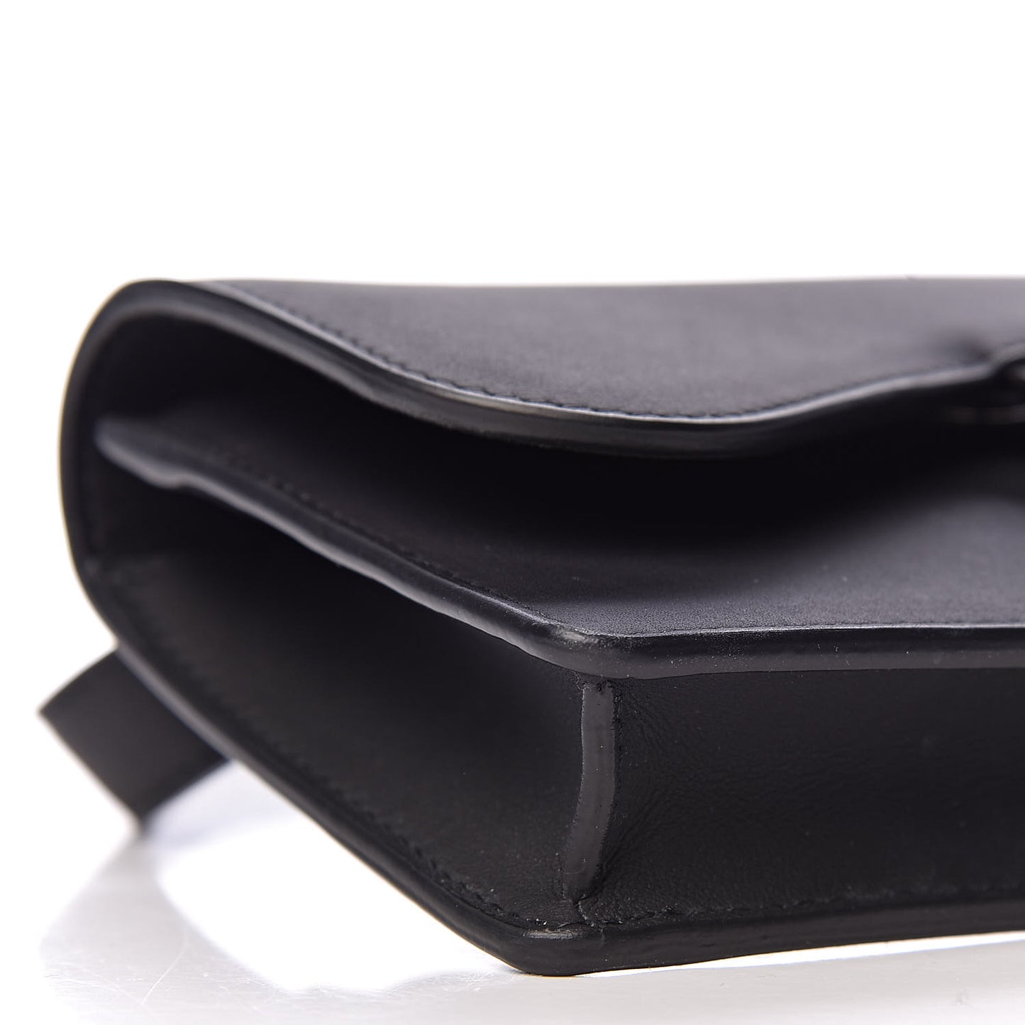 Ultra Matte Calfskin Saddle Belt Bag Black
