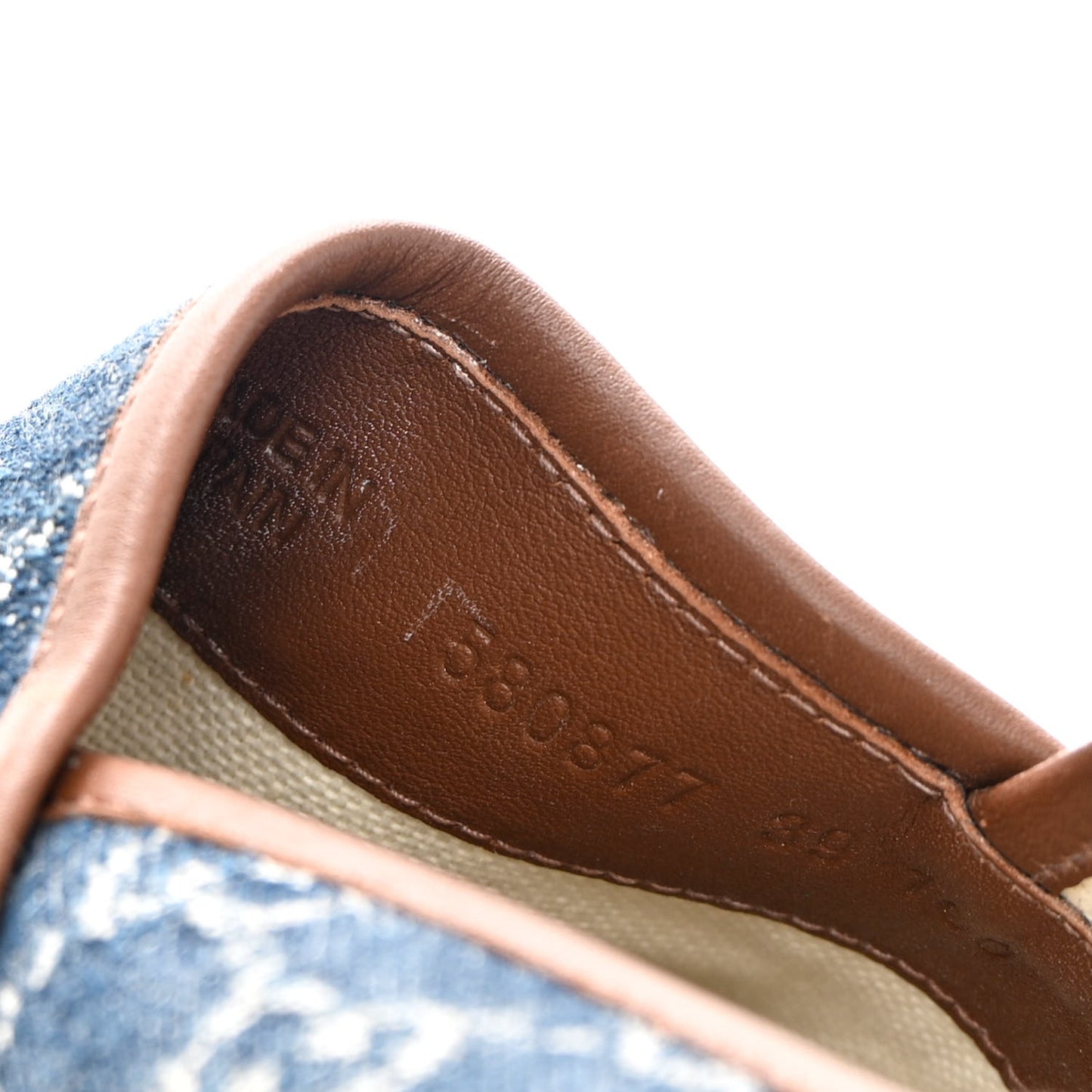 Denim GG Monogram Espadrilles 39 Blue Tea Cuir