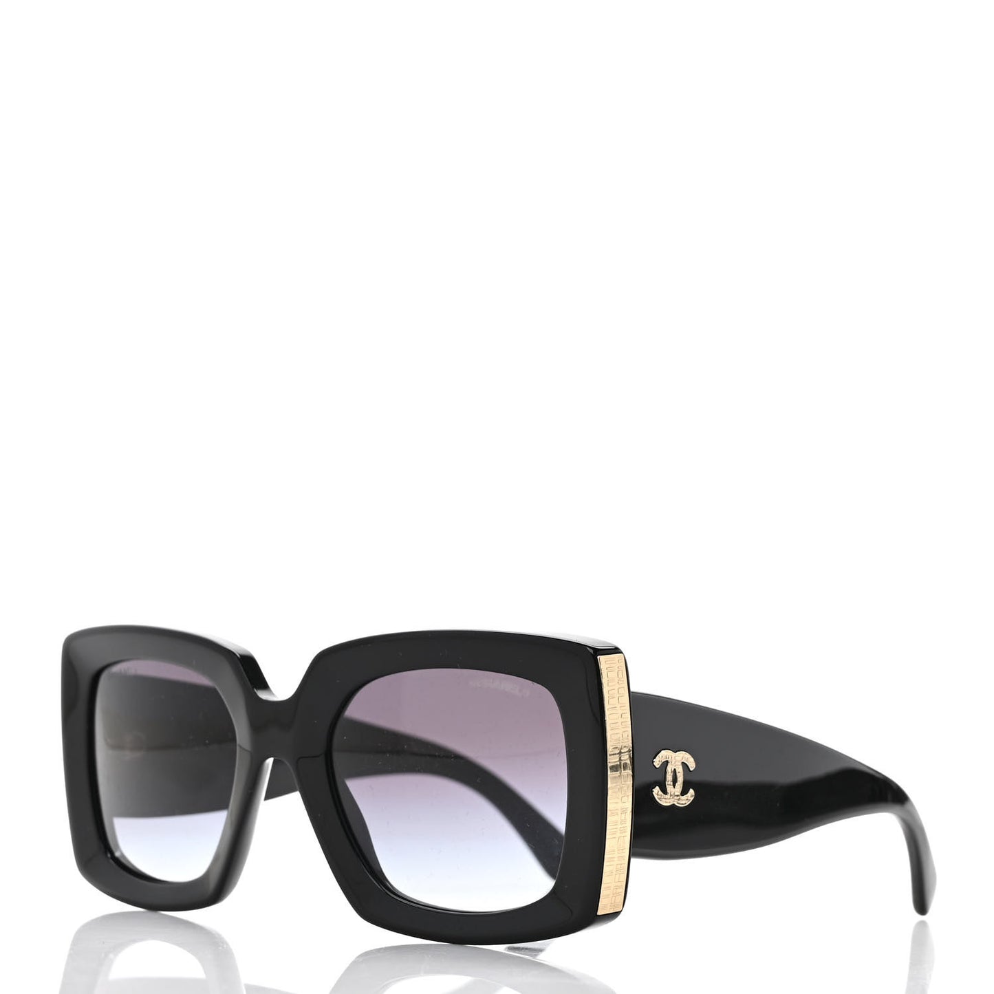 Acetate Rectangle Sunglasses 5435 Black