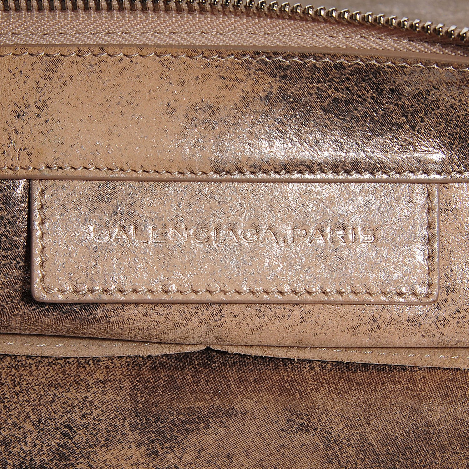 Balenciaga Metallic Calfskin Milkyway Ligne Papier Messenger Beige 8 of 10