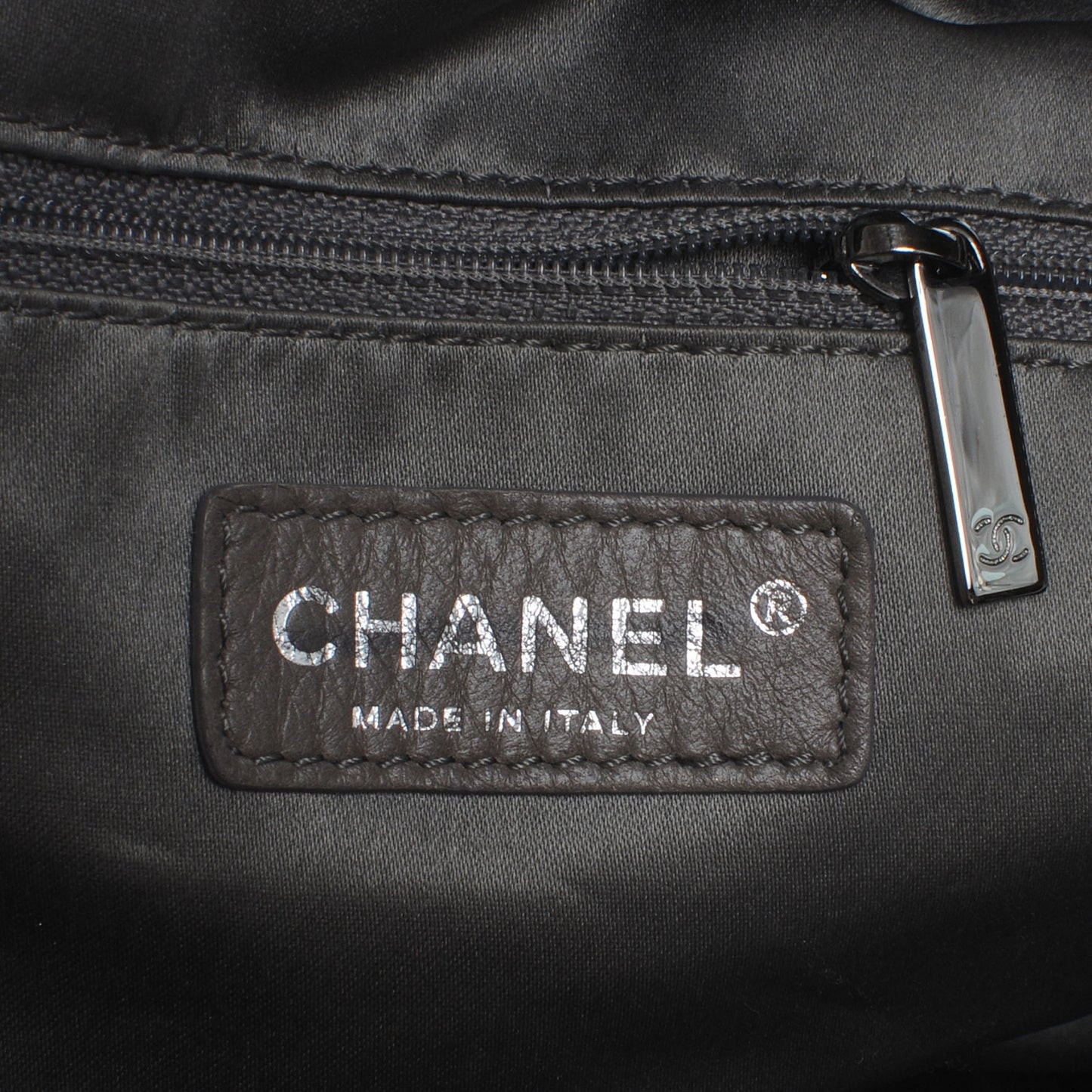 Lambskin Large Rock and Chain Hobo Black