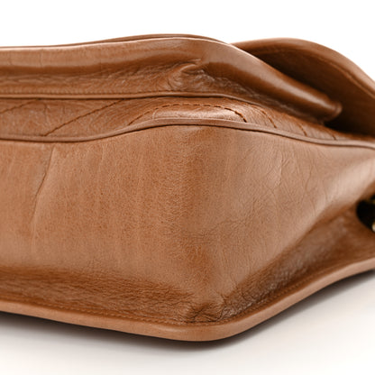 Saint Laurent Crinkled Calfskin Matelasse Monogram Baby Niki Chain Satchel Light Caramel 10 of 10