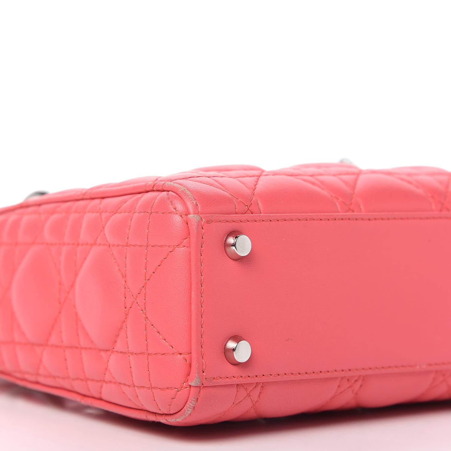 Christian Dior Lambskin Cannage Mini Lady Dior Pink 6 of 15