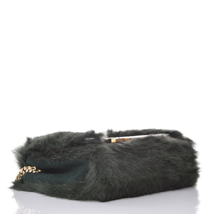 Jimmy Choo Rabbit Fur Python Crossbody Bag Green 4 of 7