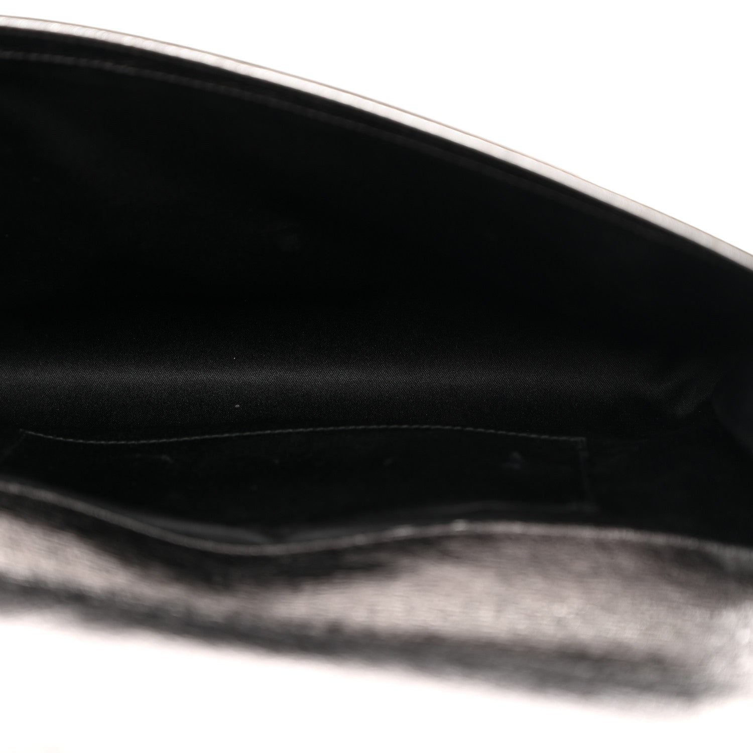 Saint Laurent Metallic Calfskin Large Belle De Jour Clutch Dark Silver 5 of 7