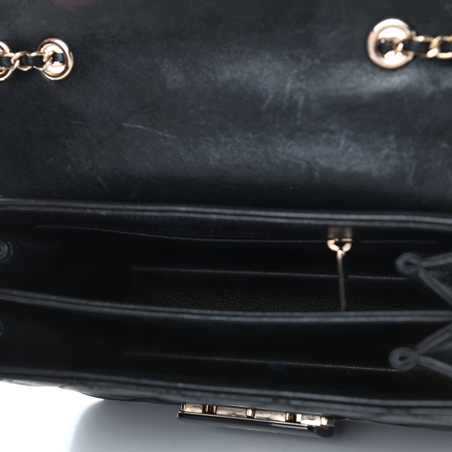 Chanel Sheepskin Quilted Beauty Lock Flap Black 4 of 6