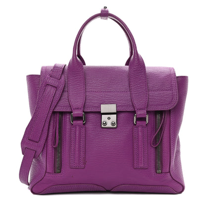 3.1 Phillip Lim Textured Calfskin Medium Pashli Satchel Orchid 1 of 9
