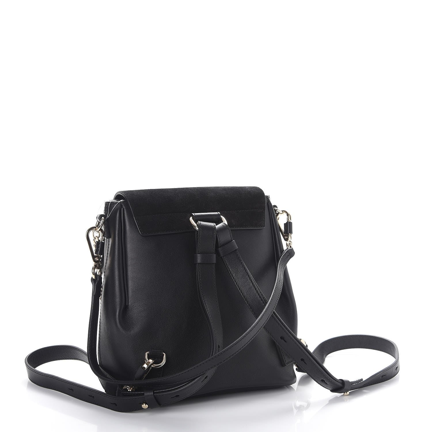 Chloe Suede Calfskin Small Faye Backpack Black 3 of 7