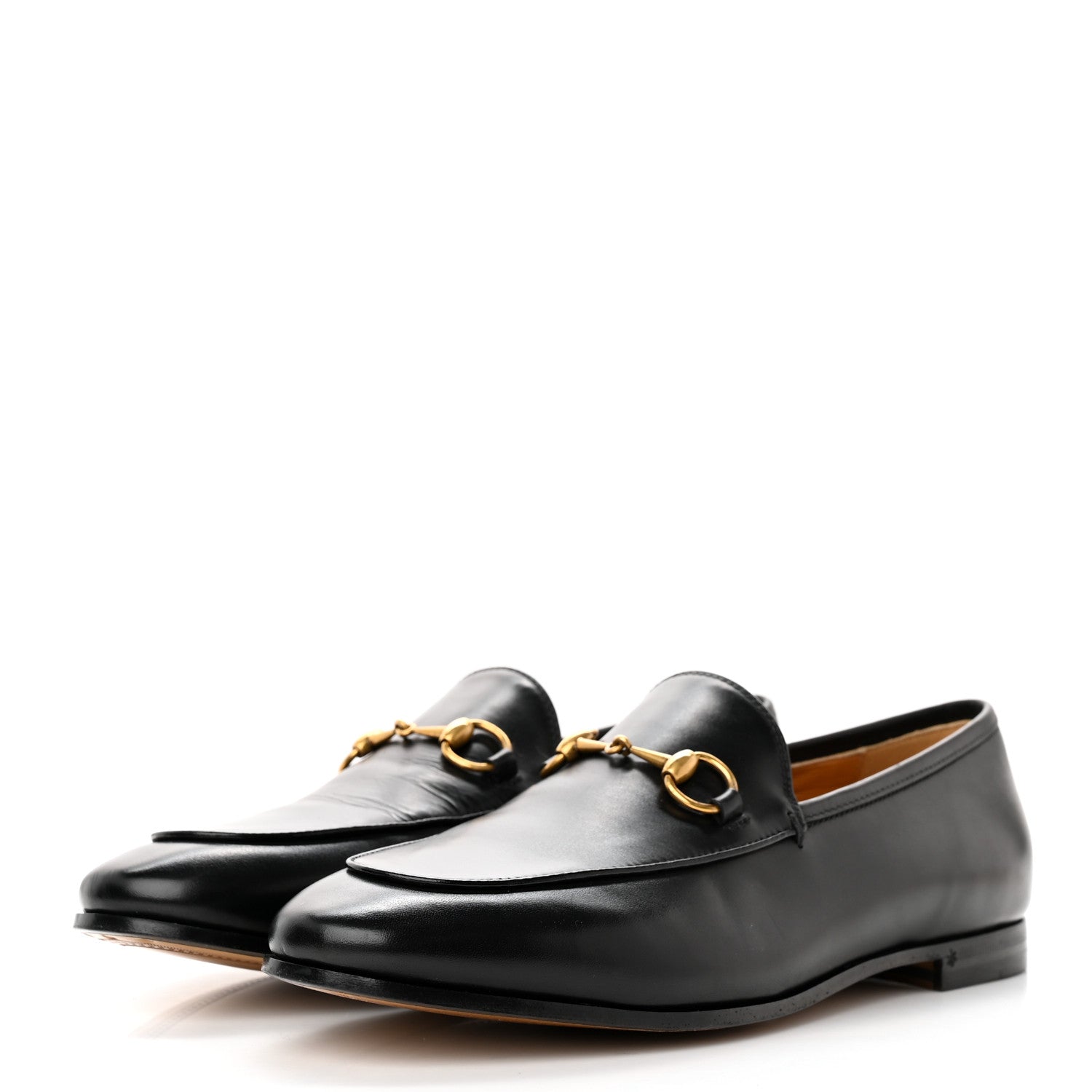 Gucci Calfskin Womens Jordaan Loafers 38.5 Black 3 of 11