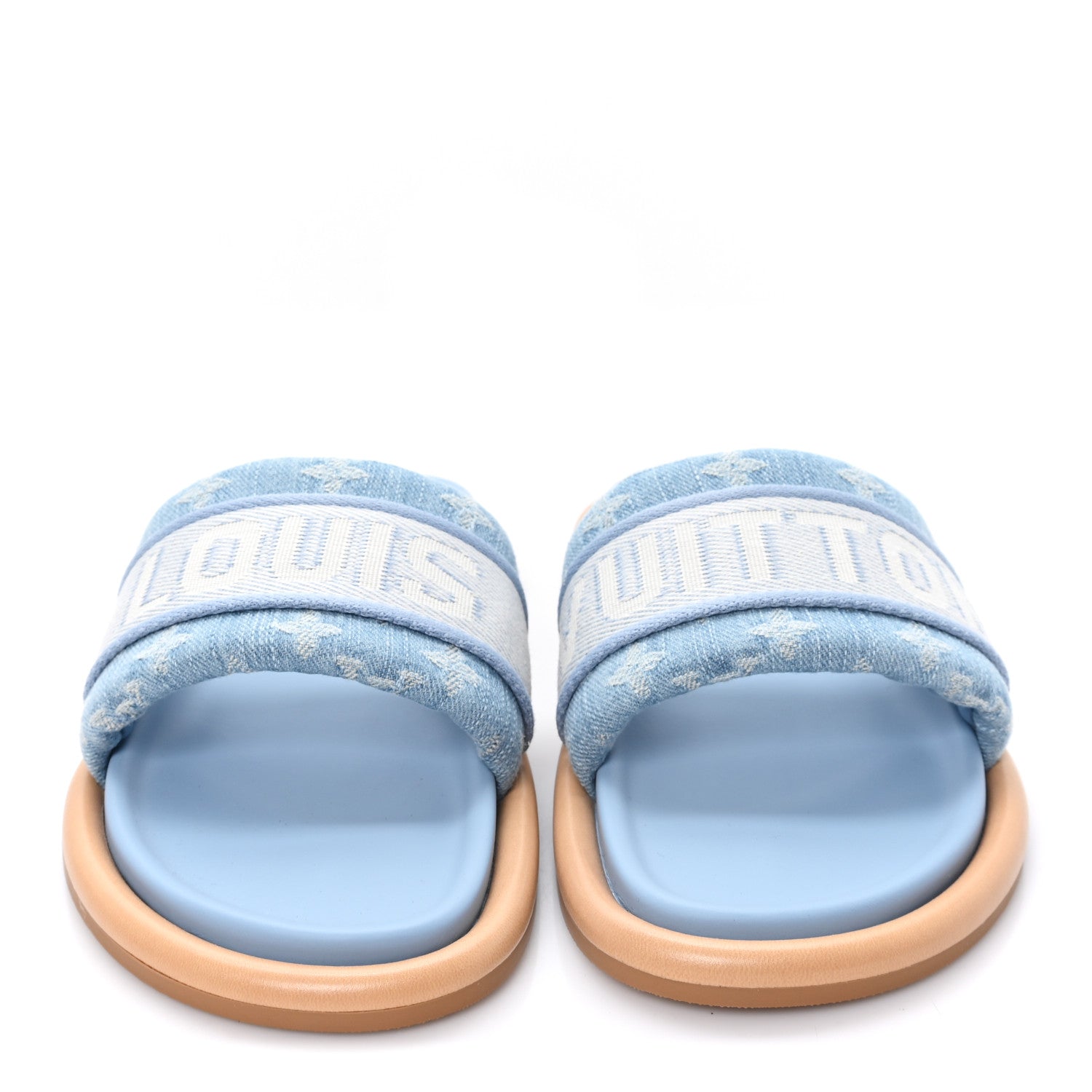 Louis Vuitton Monogram Denim LV Bliss Womens Comfort Mules 41 Turquoise 3 of 10