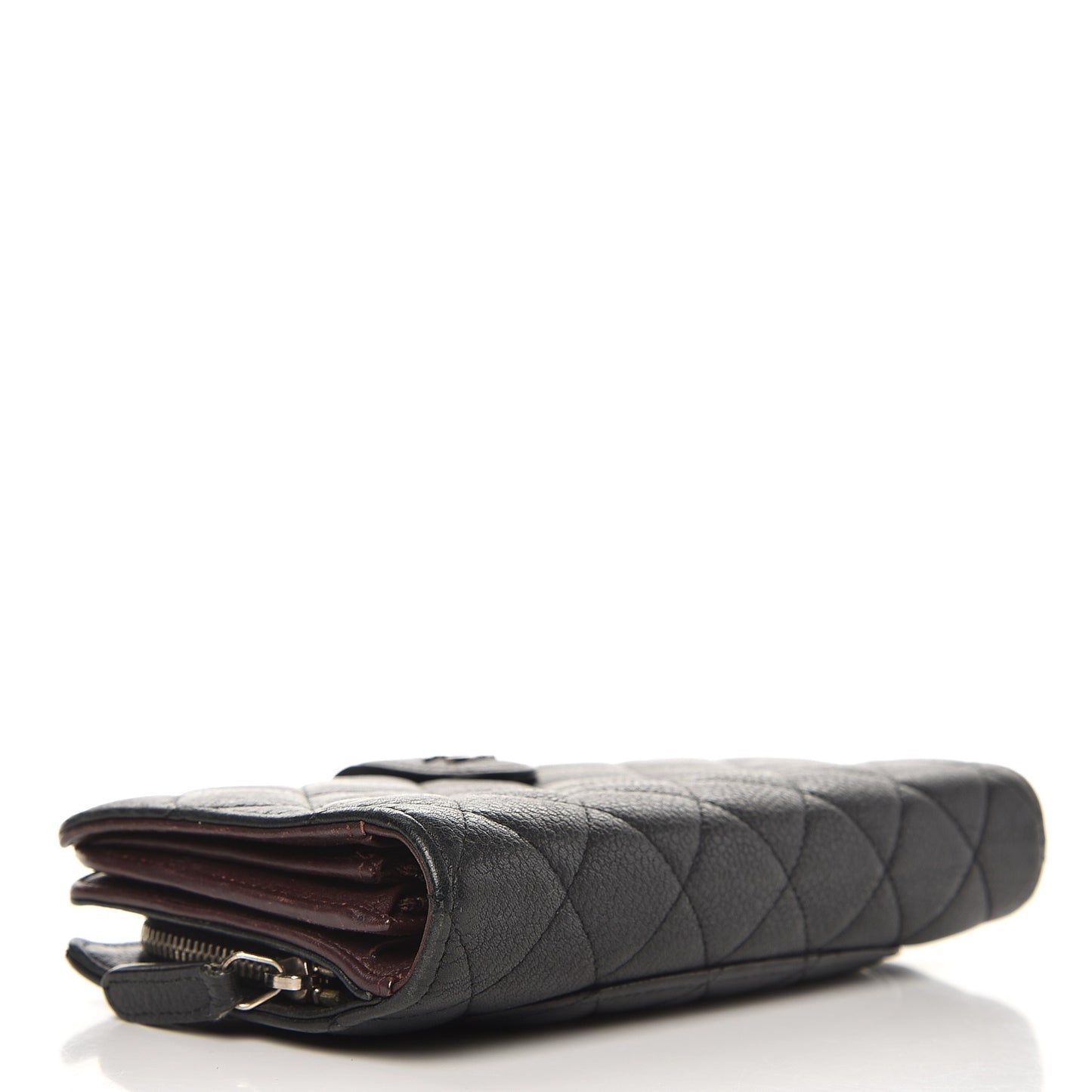 Caviar Quilted CC French Wallet Black