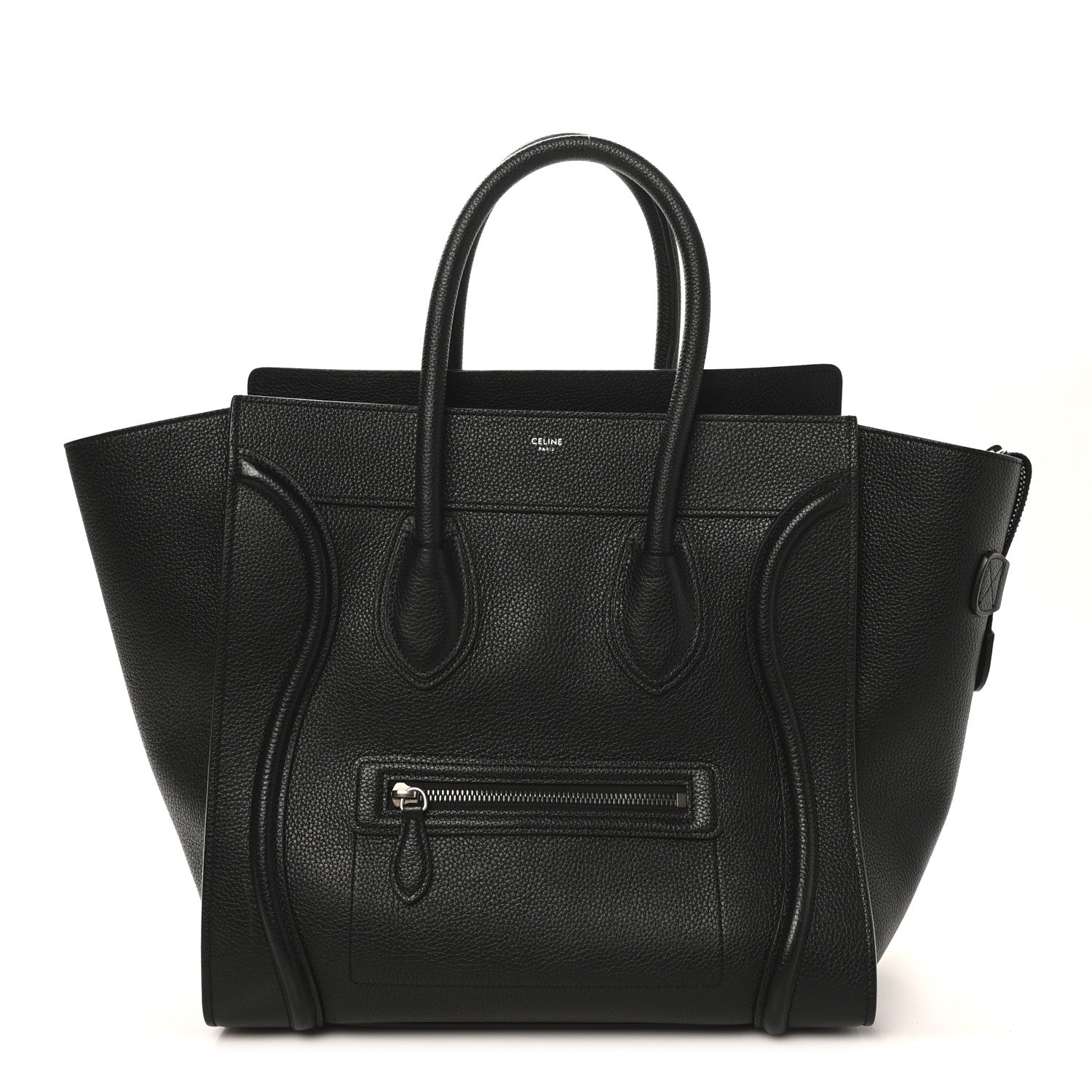 Celine Drummed Calfskin Mini Luggage Black 1 of 10
