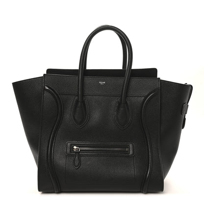 Celine Drummed Calfskin Mini Luggage Black 1 of 10